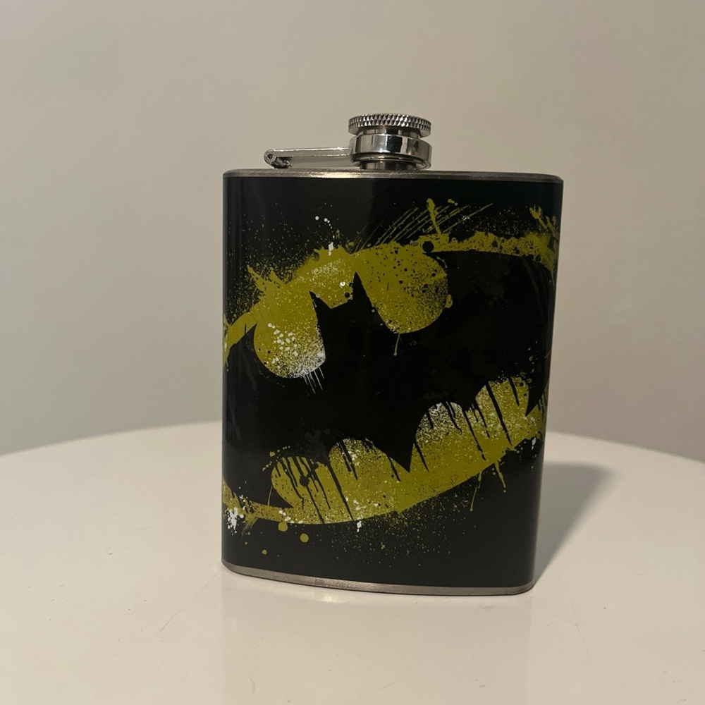 Black and Yellow Batman Flask